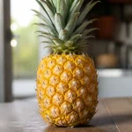 Ananas mûr posé sur une table de cuisine comment savoir si un ananas est mûr