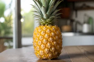 Ananas mûr posé sur une table de cuisine comment savoir si un ananas est mûr